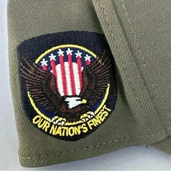 New Era Texas Rangers 39 Thirty Armed Forces Green Fitted Size M-L Hat Cap NWT - Picture 4 of 6